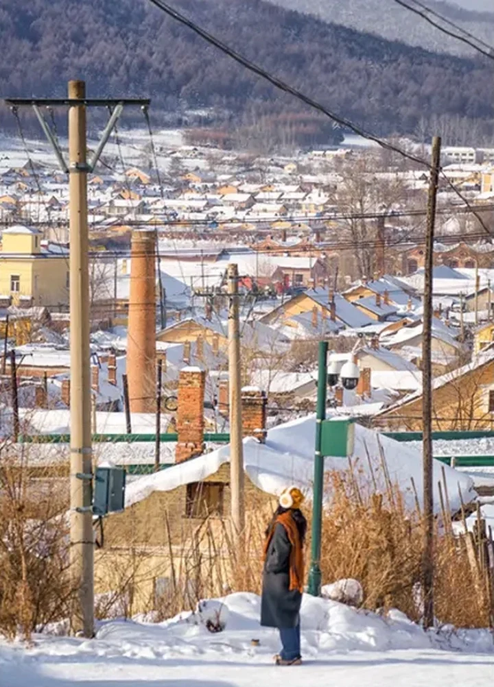 雪乡与铁路小镇冬季风景